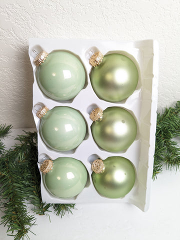 Krebs Green Vintage Christmas Ornaments