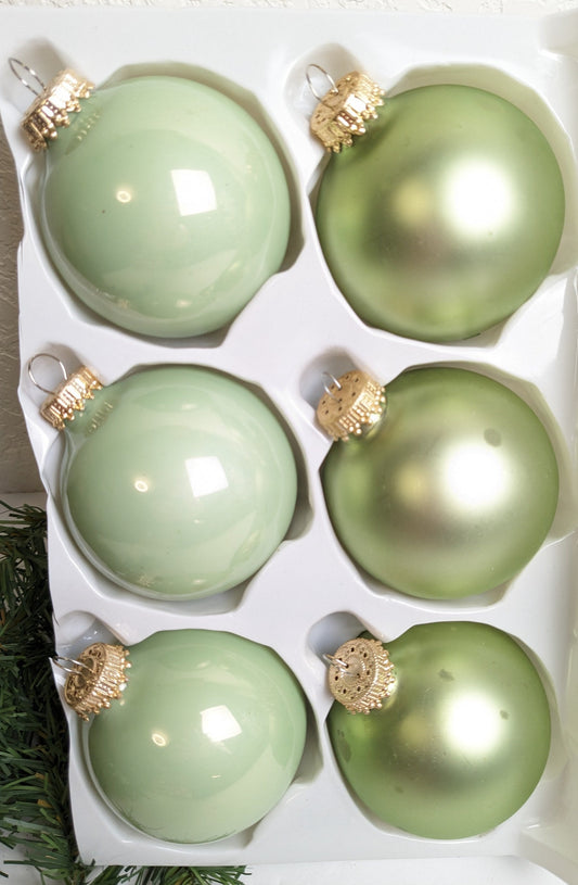 Krebs Green Vintage Christmas Ornaments