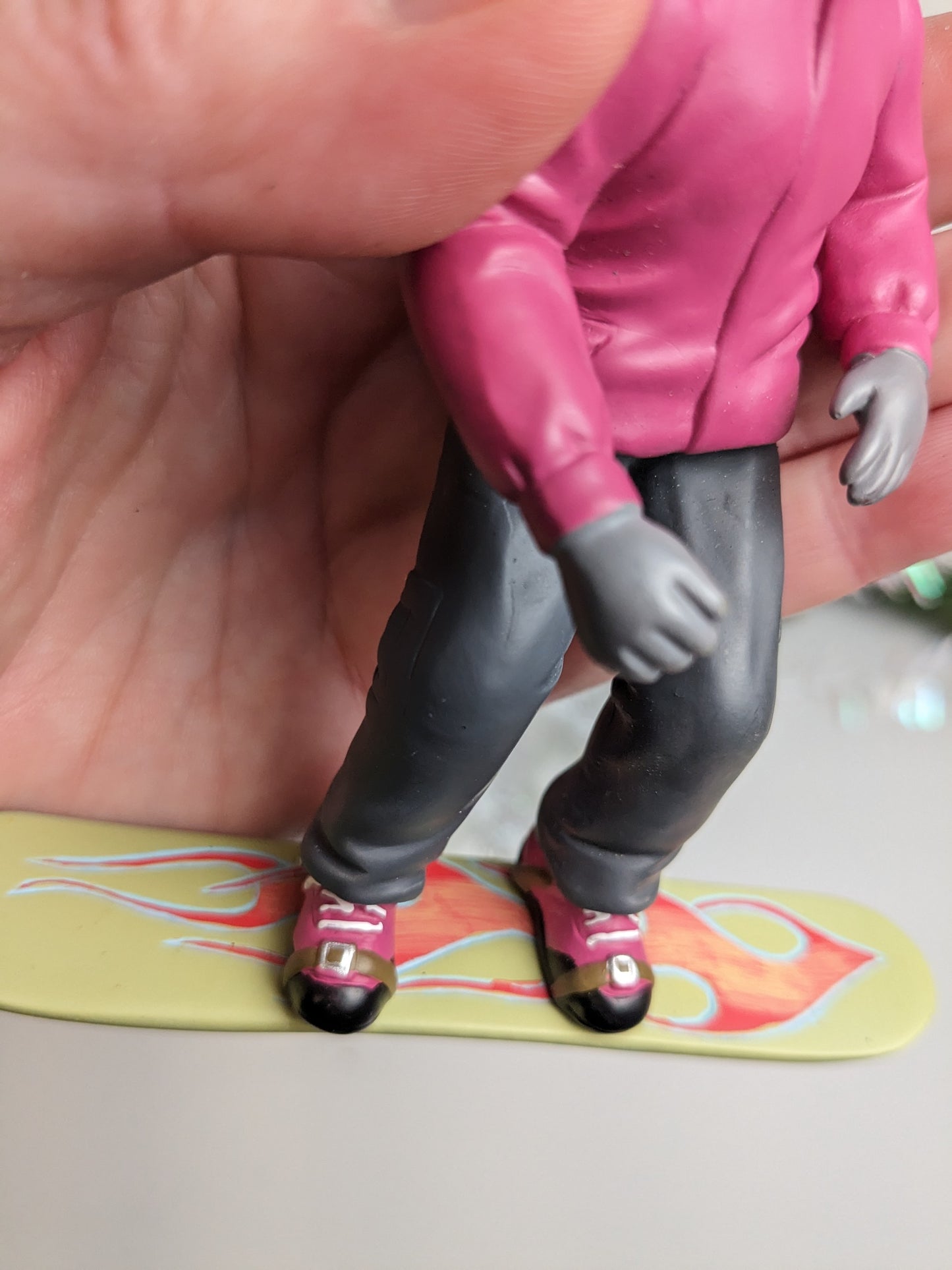 Female Snowboarder Christmas Ornament