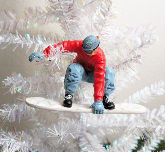 Male Snowboarder Christmas Ornament