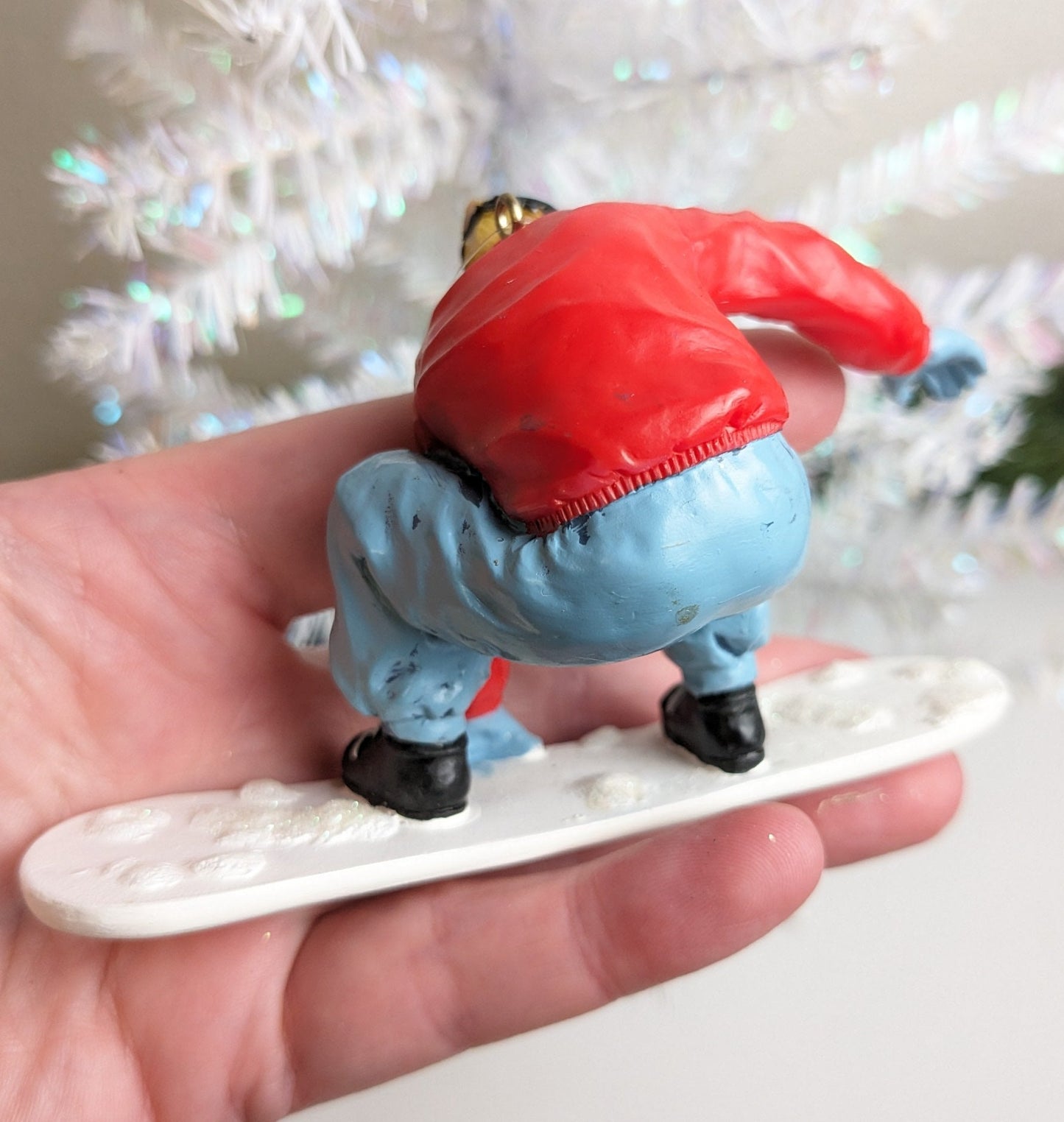 Male Snowboarder Christmas Ornament