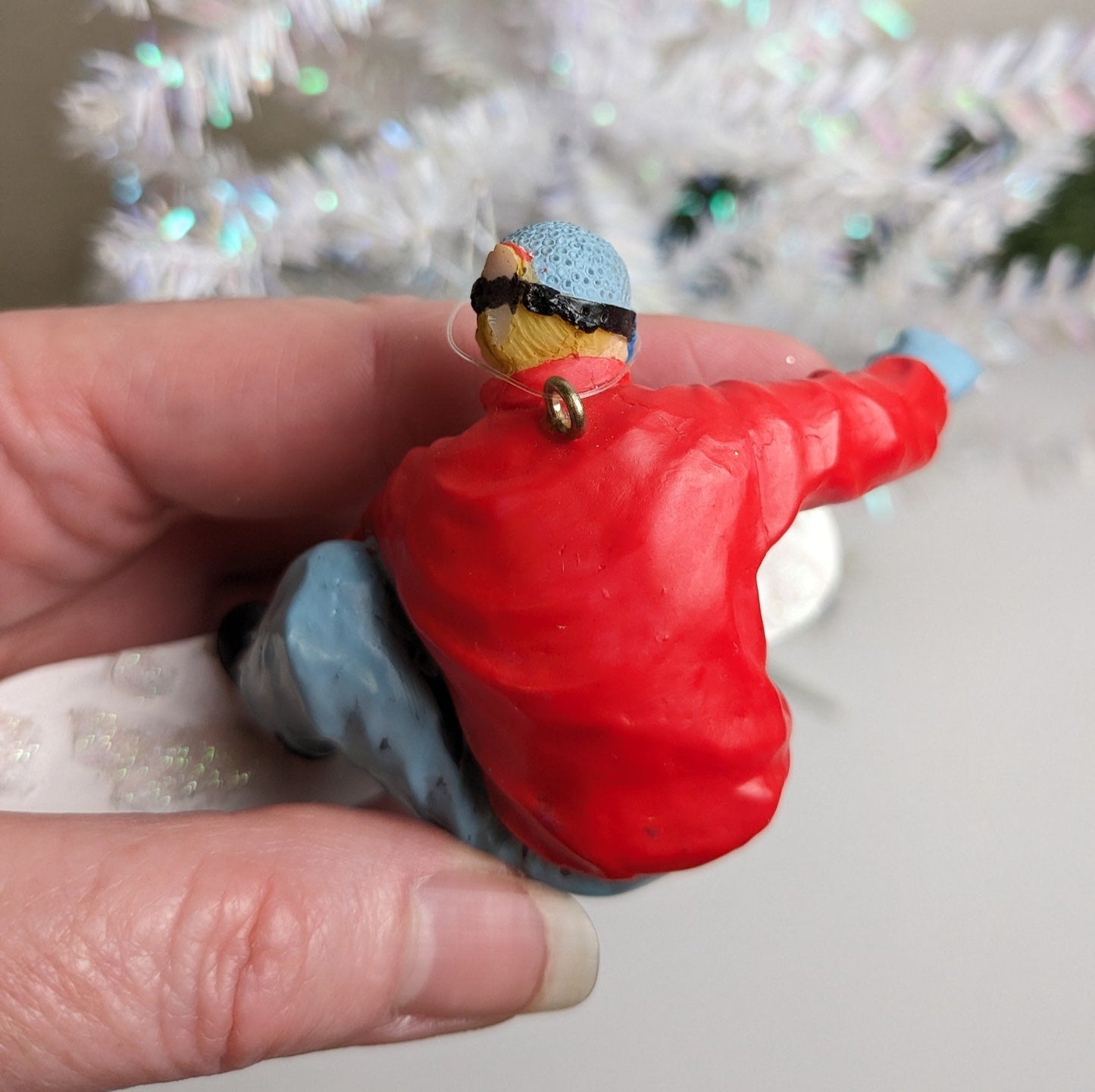 Male Snowboarder Christmas Ornament