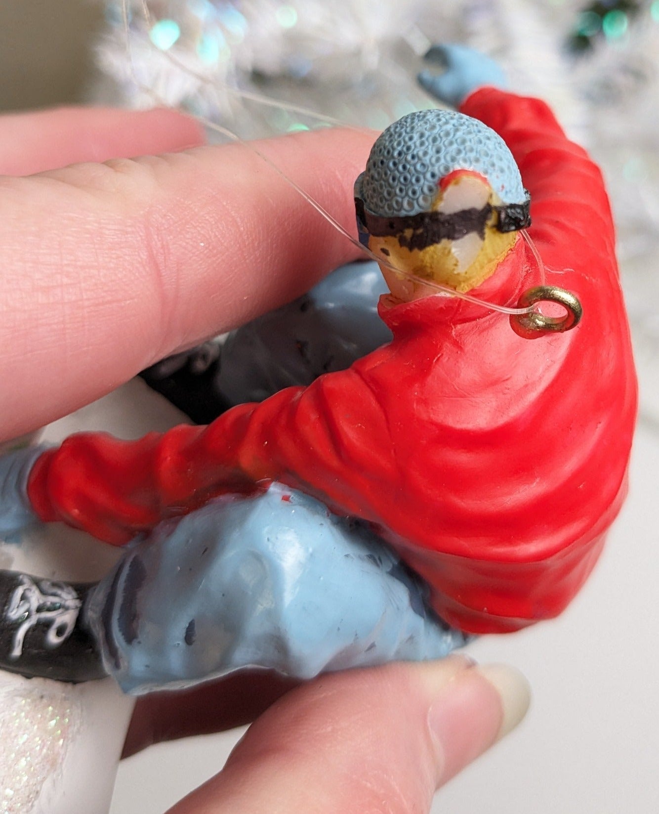 Male Snowboarder Christmas Ornament