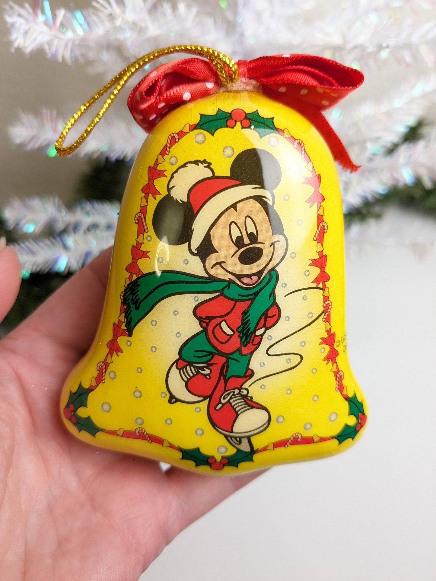 Mickey Mouse Bell Shaped Vintage Christmas Ornament