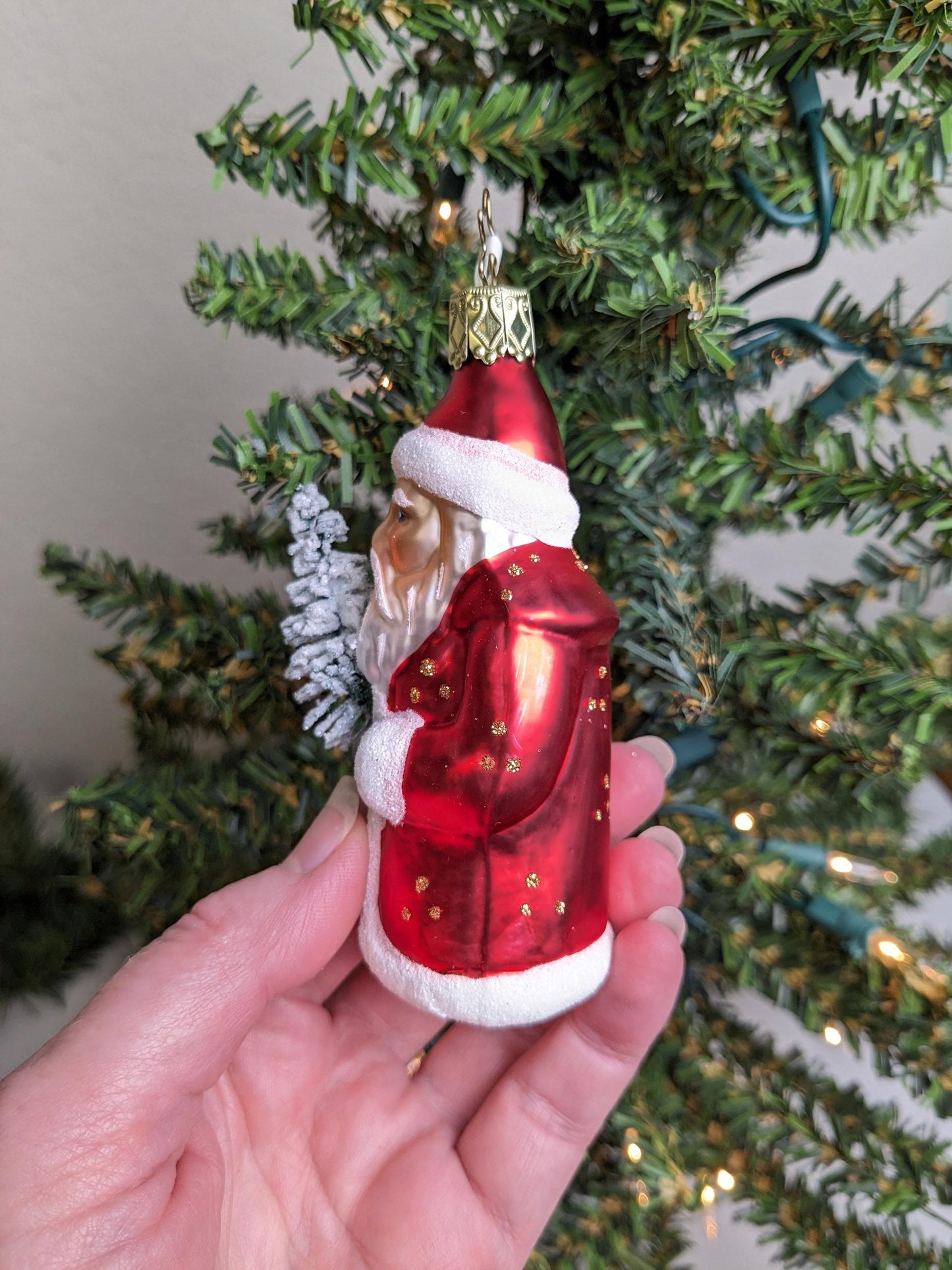 From the Forest Santa Claus Inge Glas Christmas Ornament NEW