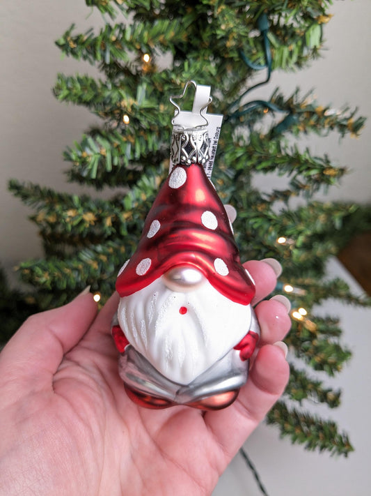 NEW 'Kalle' Gnome Inge Glas Christmas Ornament