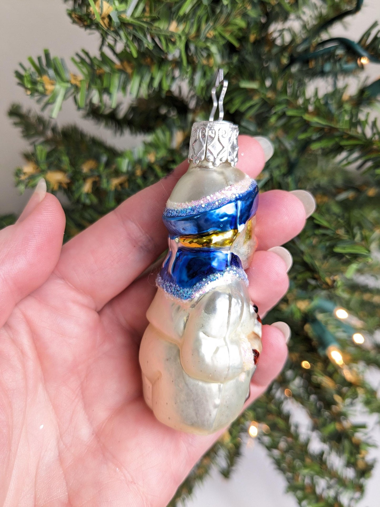 Vintage Sailor Captain Blown Inge Glas Christmas Ornament