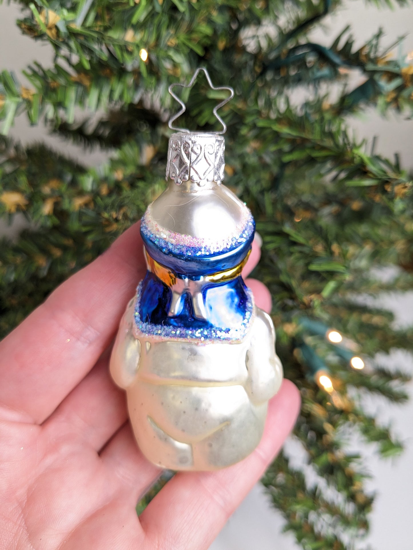 Vintage Sailor Captain Blown Inge Glas Christmas Ornament