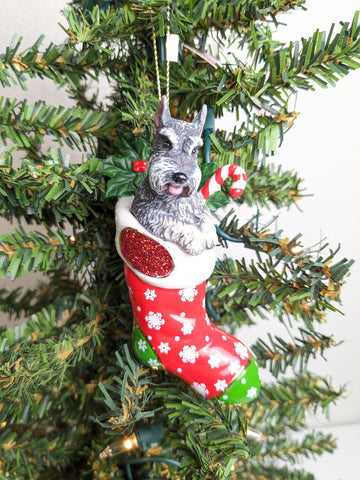 Danbury Mint Miniature Schnauzer Christmas Ornament