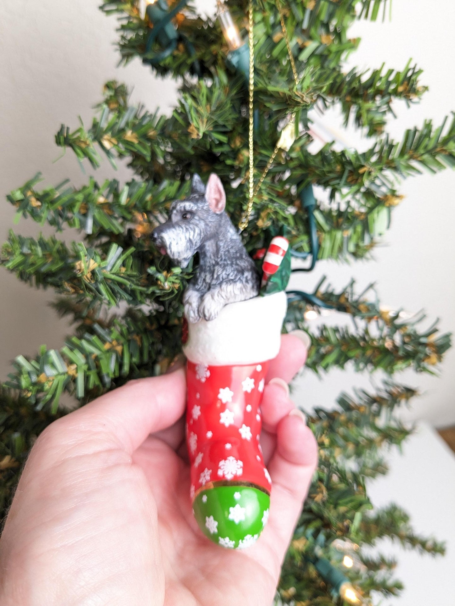 Danbury Mint Miniature Schnauzer Christmas Ornament