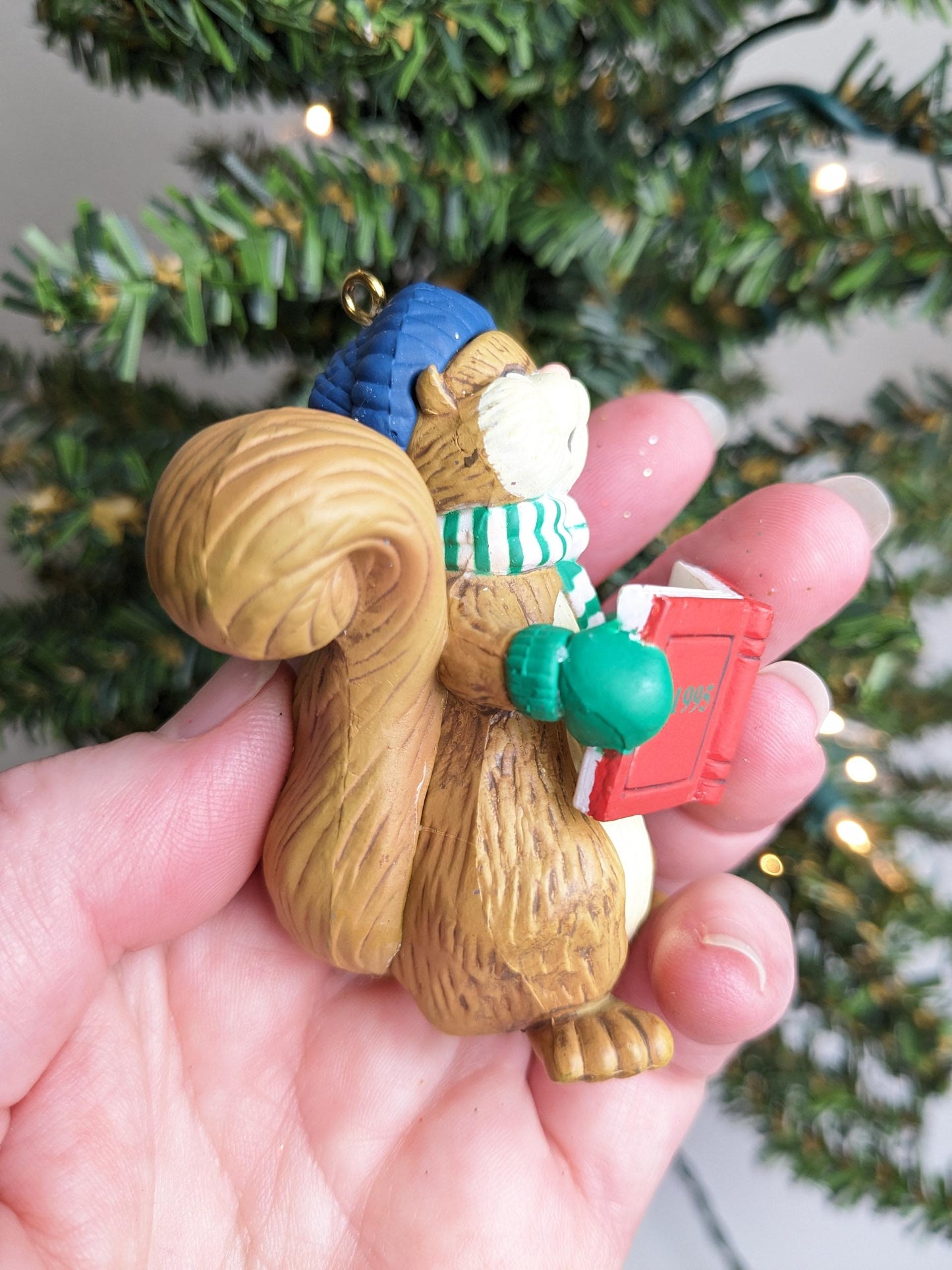 1995 DCI Singing Caroling Squirrel Vintage Christmas Ornament