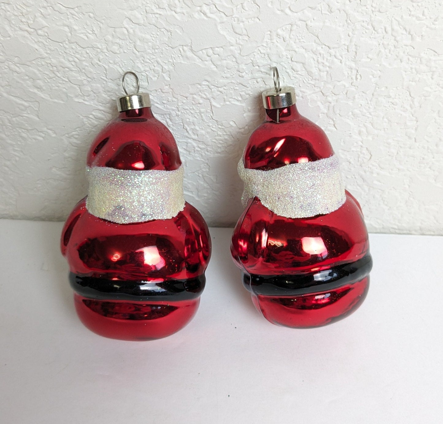 Santa Claus Vintage Glass Christmas Ornaments