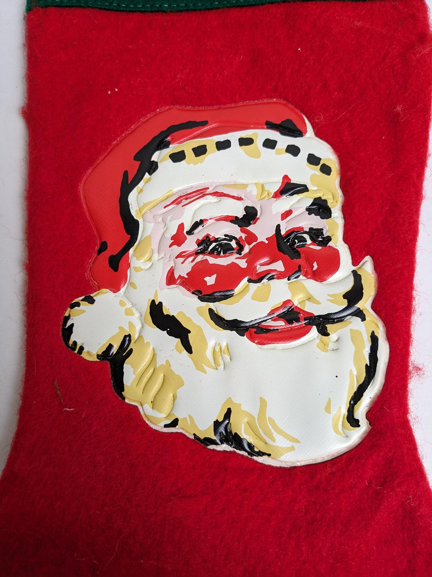 MCM Santa Claus Christmas Fleece Stocking