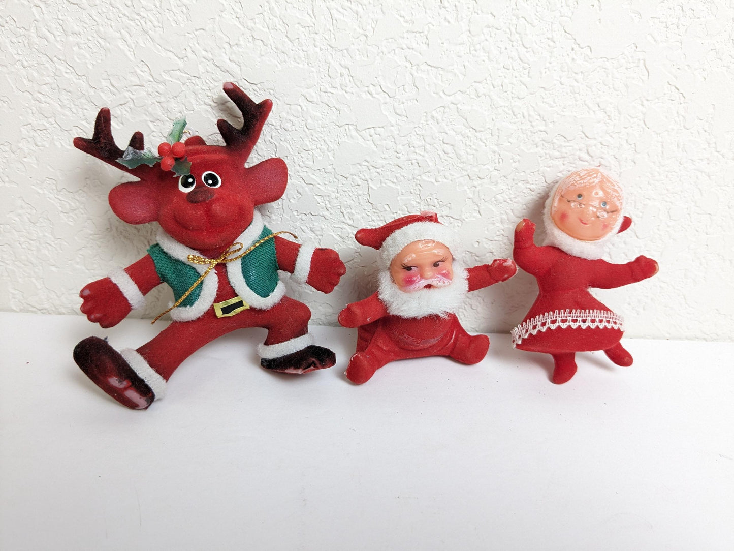 Vintage Flocked Christmas Ornaments