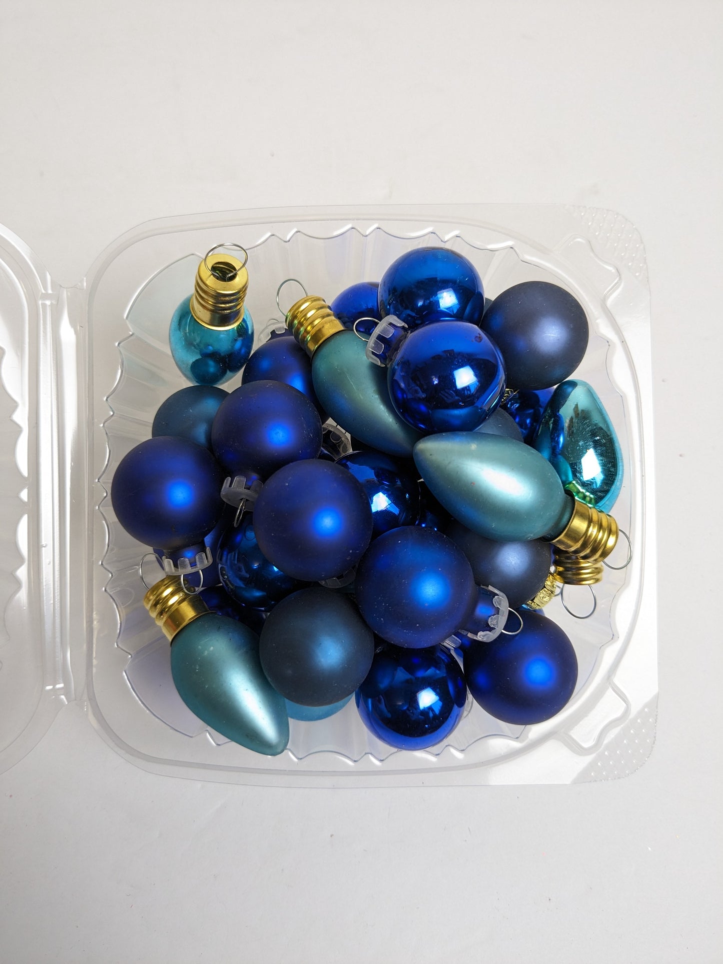 Small Blue Vintage Christmas Ornaments