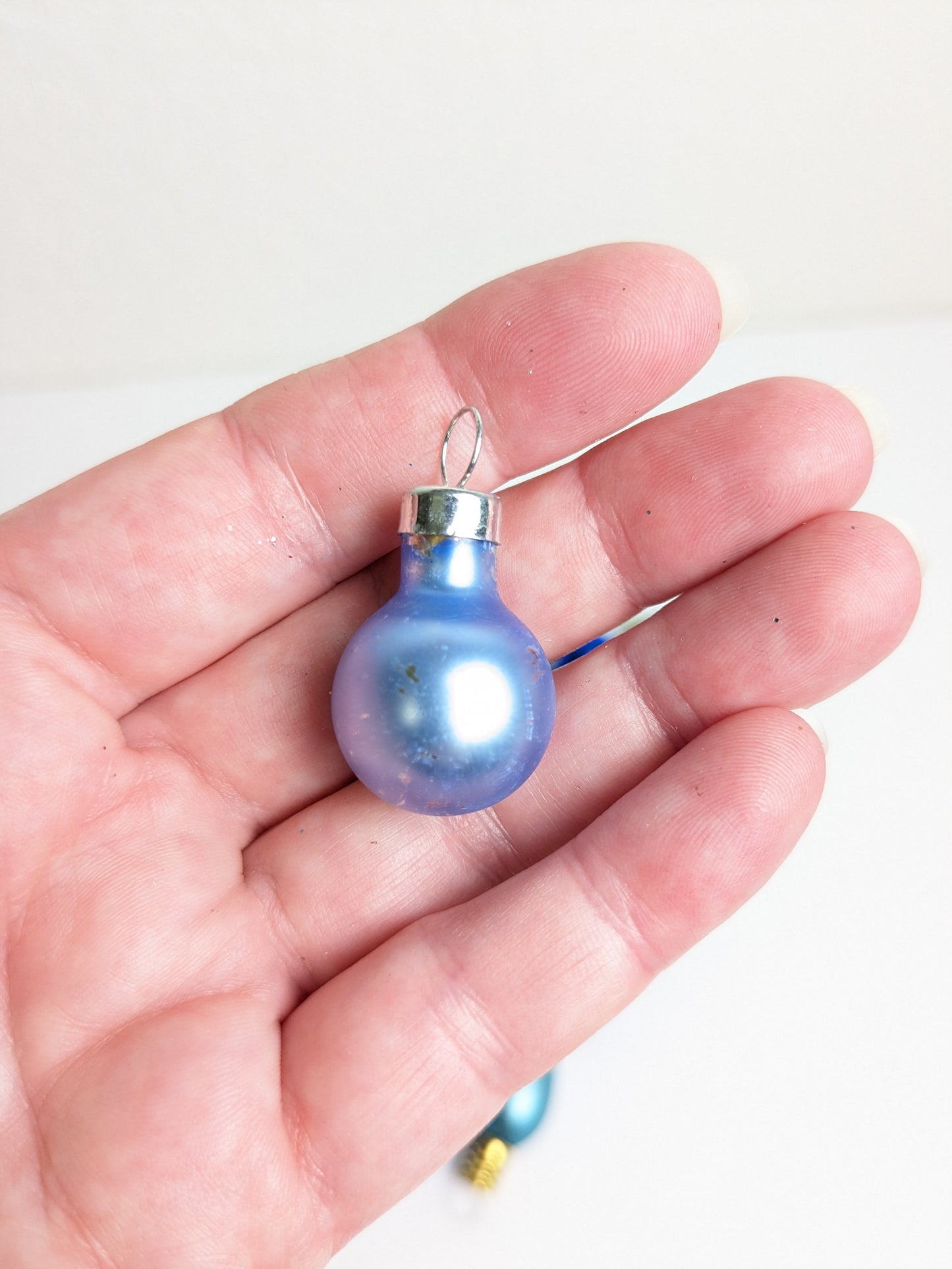 Small Blue Vintage Christmas Ornaments