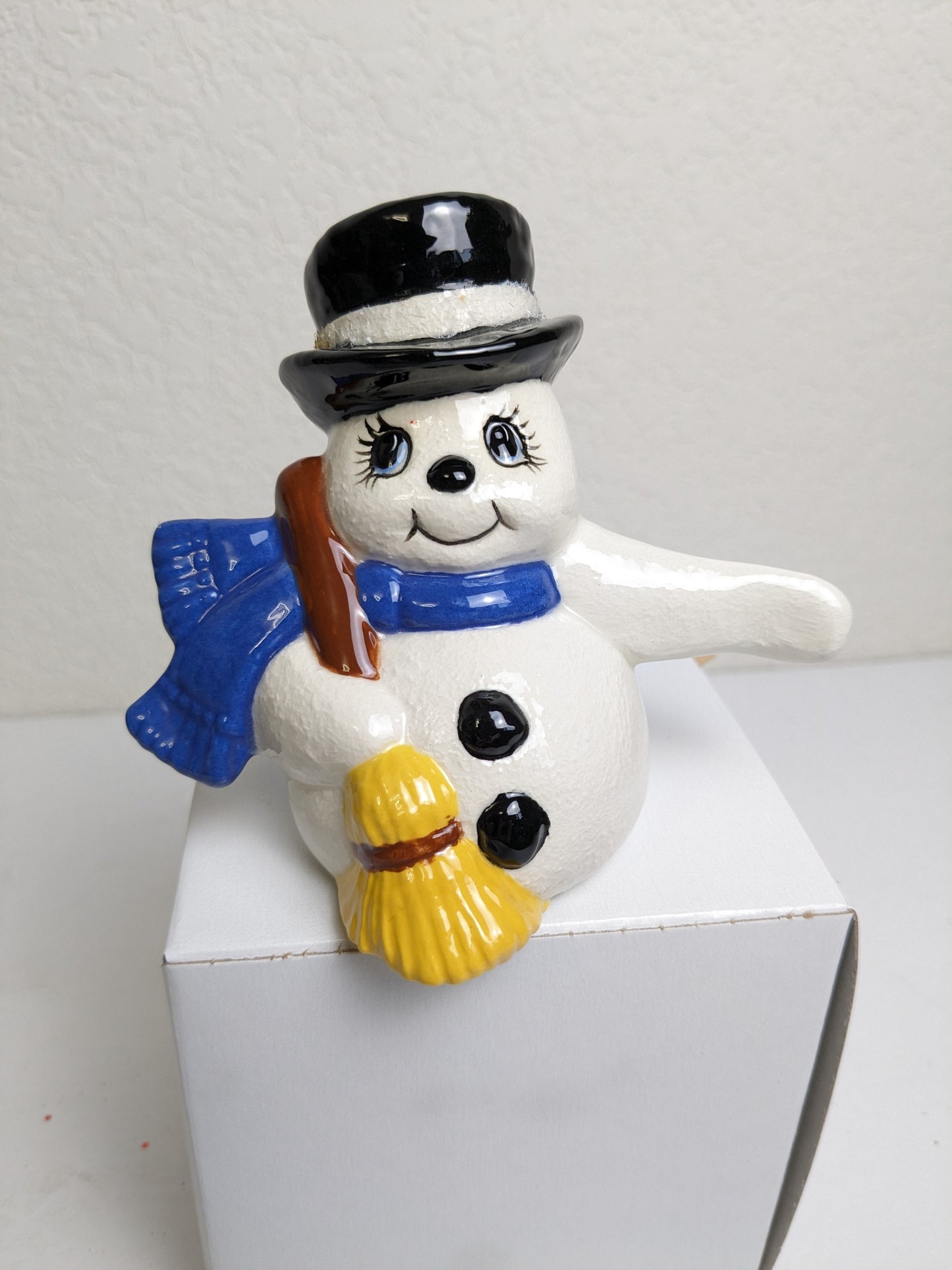 Vintage Ceramic Snowman Shelf Sitter