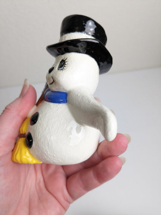 Vintage Ceramic Snowman Shelf Sitter