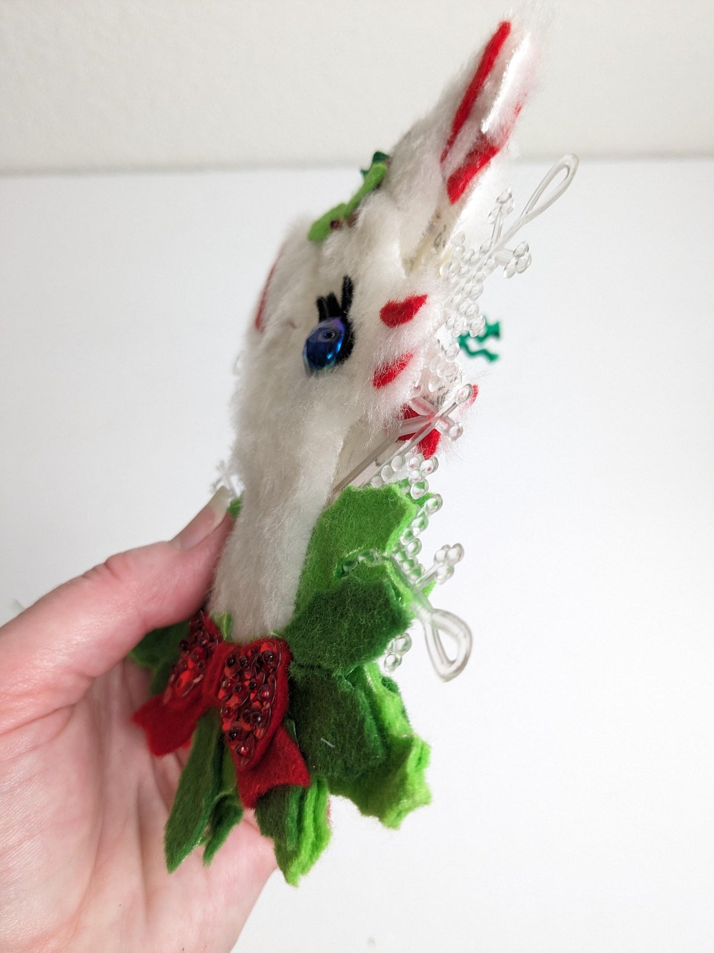 Vintage Handcrafted Reindeer Christmas Ornament