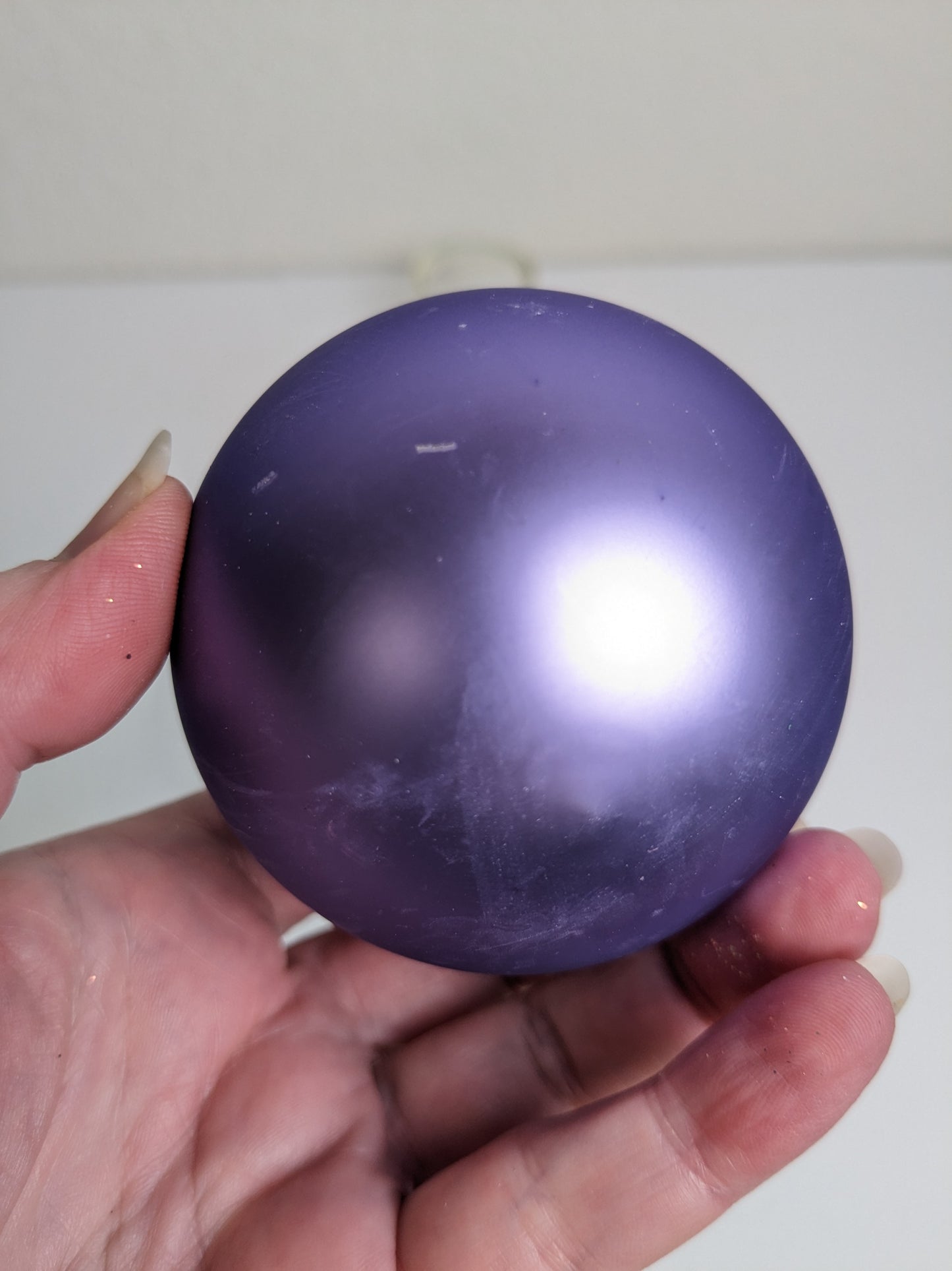 Vintage Purple Lavender Glass Ball Christmas Ornaments