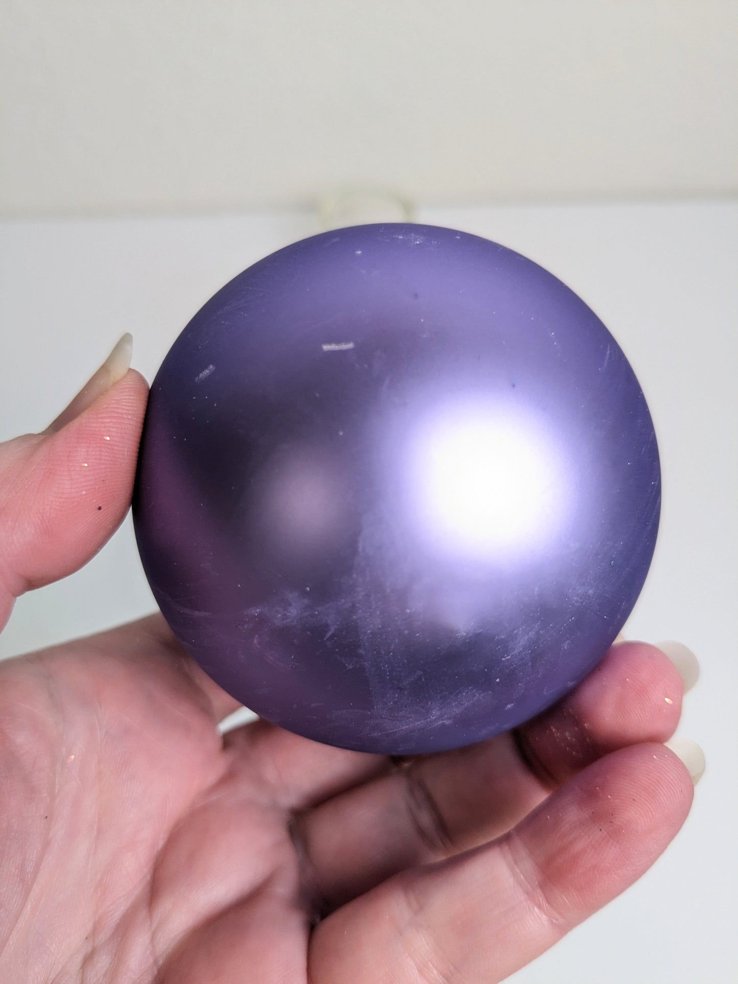 Vintage Purple Lavender Glass Ball Christmas Ornaments