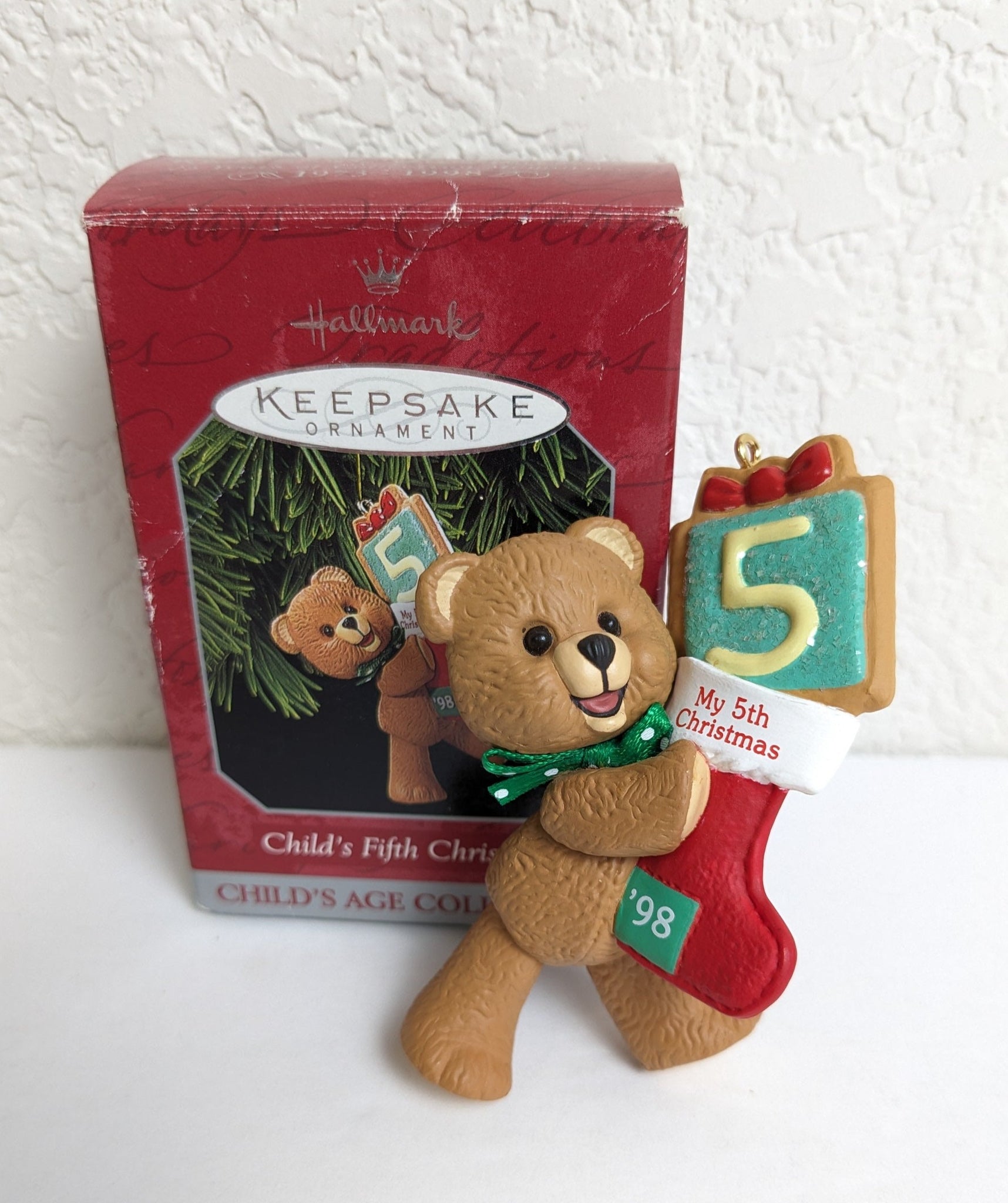 NOS Child's 5th Christmas - Hallmark Keepsake Ornament 1998