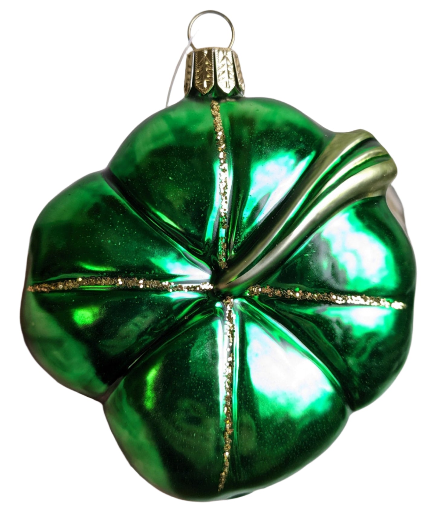 Four Leaf Clover Glass Holiday Ornaments -3.5"