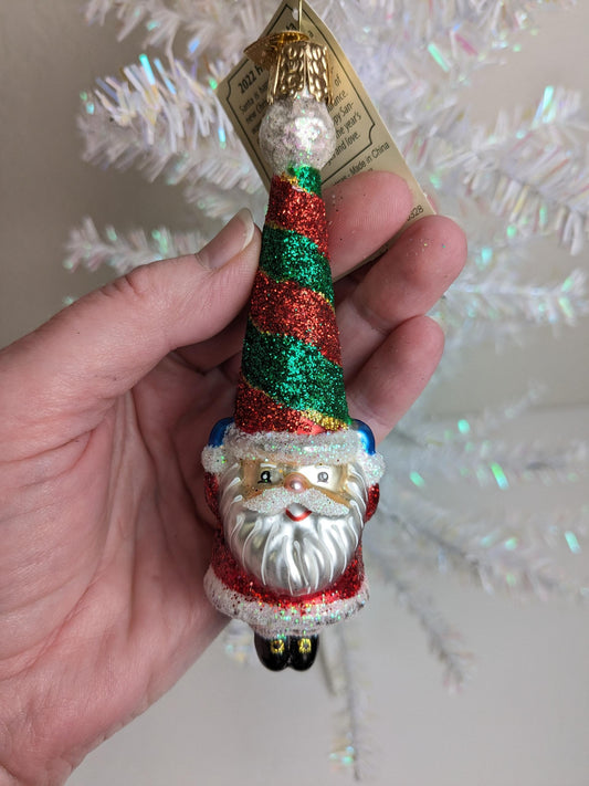 HAPPY SANTA Old World Christmas Ornament