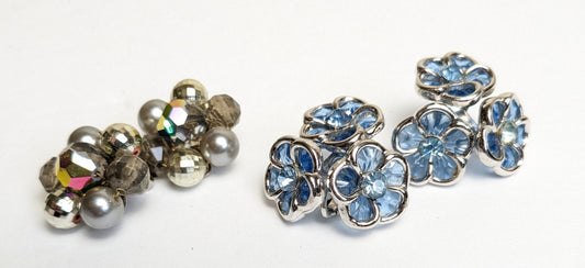 Vintage Jewelry Floral Clip-On Earrings