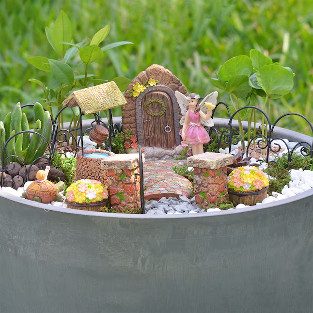 Pebble Lane Fairy Garden Kit by Arcadia Garden Products - 11 piece kit