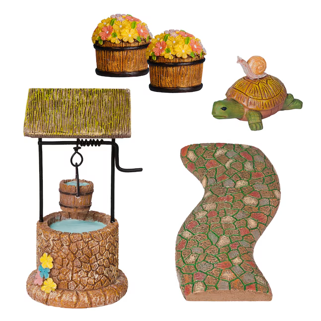 Pebble Lane Fairy Garden Kit by Arcadia Garden Products - 11 piece kit