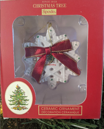 Spode Ceramic Snowflake Ornament