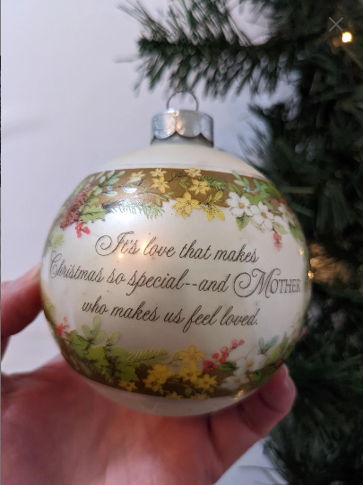 Vintage Hallmark Mother Ball Ornament