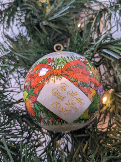 Vintage To Mother With Love Christmas Ornament