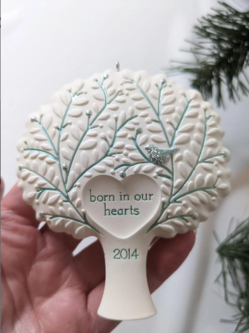 Born in Our Hearts Adoption Hallmark Ornament