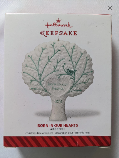 Born in Our Hearts Adoption Hallmark Ornament