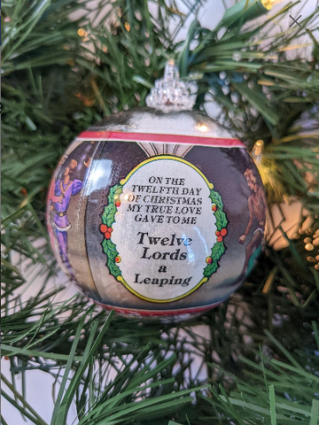 Twelve Lords a Leaping Christmas Ornament