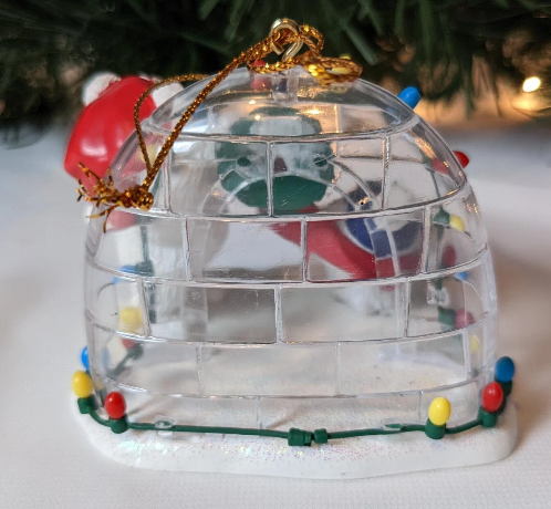 Vintage Polar Bear Igloo Christmas Ornament