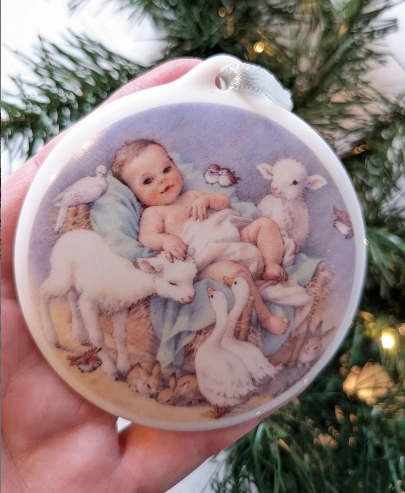 Vintage Nativity Christmas Ornament