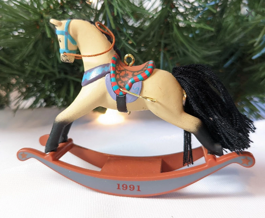 Vintage Hallmark Rocking Horse Christmas Ornament