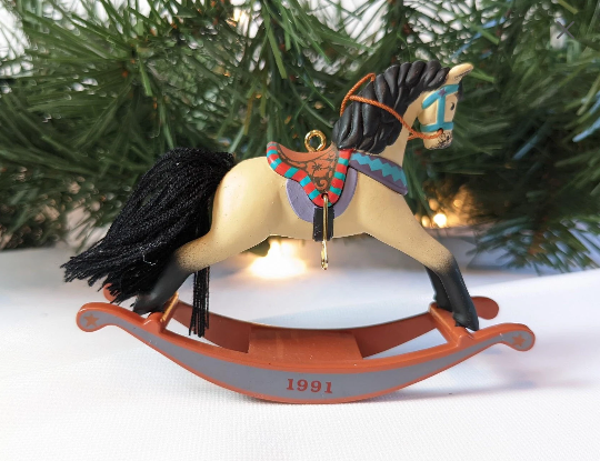 Vintage Hallmark Rocking Horse Christmas Ornament