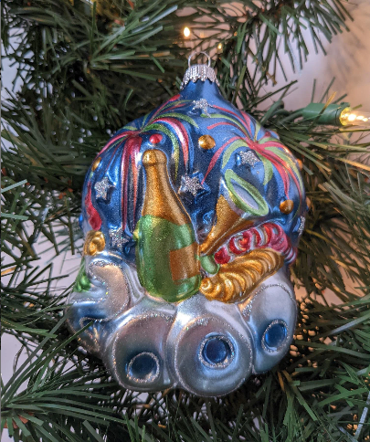 Krebs 1999 2000 New Year's Christmas Ornament