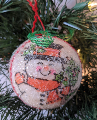 Vintage Snowman Christmas Ornament