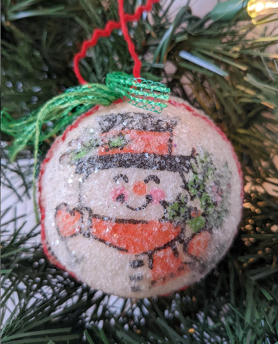 Vintage Snowman Christmas Ornament