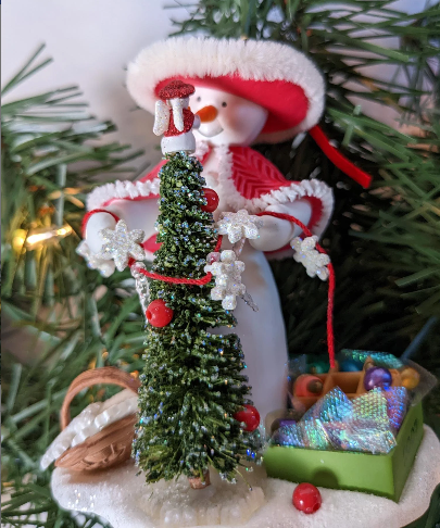 Decorating Snow Lady Hallmark Christmas Ornament