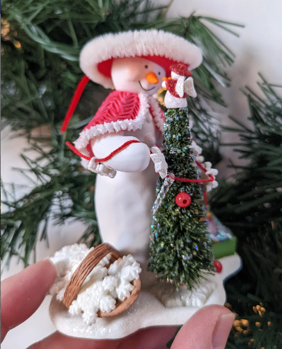 Decorating Snow Lady Hallmark Christmas Ornament