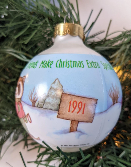 Vintage Hallmark 1991 Friends Christmas Ornament
