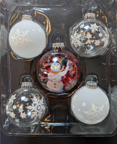 Vintage Krebs Snowflake Christmas Ornaments