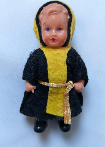 Celluloid Miniature Monk Doll