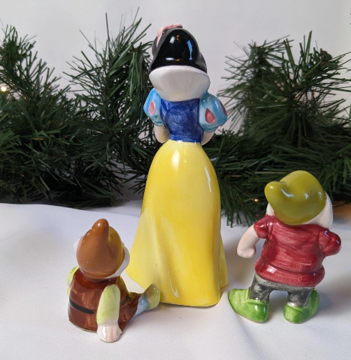 Vintage Snow White Doc and Happy Figurines